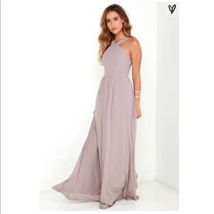 LULU’S | AIR OF ROMANCE TAUPE MAXI DRESS